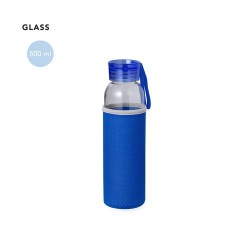 Gourde Personnalisée Publicitaire Éco-responsable - Venen Matières : verre Couleurs : bleu 2