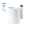 Mug Personnalisable Éco-responsable avec Agitateur - Tasse Beverly Matières : céramique Couleurs : blanc personnalisable avec vo