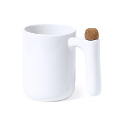 Mug Personnalisable Éco-responsable avec Agitateur - Tasse Beverly Matières : céramique Couleurs : blanc cadeau collaborateur pr
