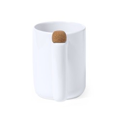 Mug Personnalisable Éco-responsable avec Agitateur - Tasse Beverly Matières : céramique Couleurs : blanc personnalisation rapide