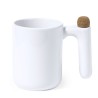 Mug Personnalisable Éco-responsable avec Agitateur - Tasse Beverly Matières : céramique Couleurs : blanc marquage couleur éclata