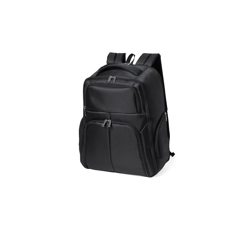 Sac à Dos Publicitaire Personnalisé Éco-responsable Mauroz Matières : nylon Couleurs : noir personnalisable avec votre logo