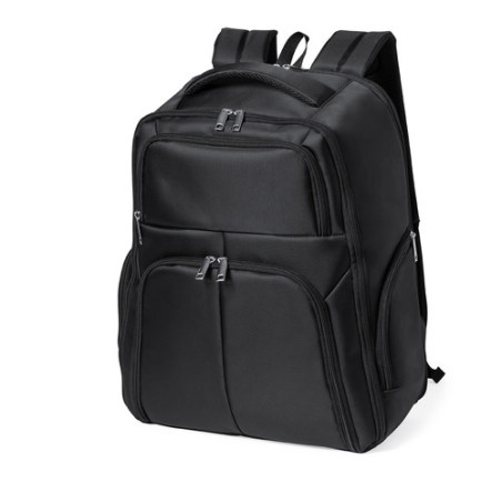 Sac à Dos Publicitaire Personnalisé Éco-responsable Mauroz Matières : nylon Couleurs : noir personnalisable avec votre logo