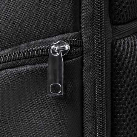 Sac à Dos Publicitaire Personnalisé Éco-responsable Mauroz Matières : nylon Couleurs : noir marquage laser ultra précis