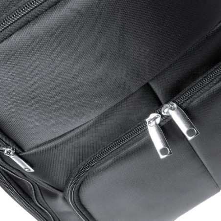 Sac à Dos Publicitaire Personnalisé Éco-responsable Mauroz Matières : nylon Couleurs : noir objet promotionnel éco-responsable