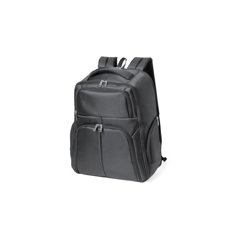 Sac à Dos Publicitaire Personnalisé Éco-responsable Mauroz Matières : nylon Couleurs : noir cadeau collaborateur premium