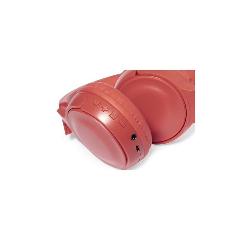 Écouteurs Bluetooth Personnalisés Éco-responsables Pendil - Casque Audio Couleurs : rouge goodies publicitaire événementiel