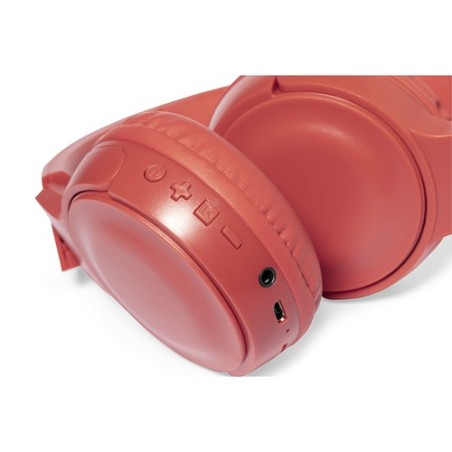 Écouteurs Bluetooth Personnalisés Éco-responsables Pendil - Casque Audio Couleurs : rouge goodies publicitaire événementiel