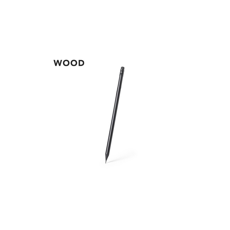 Crayon Personnalisé Éco-responsable - Objets Publicitaires Nexio Matières : bois Couleurs : noir personnalisable avec votre logo