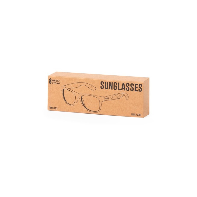 Lunettes de Soleil Personnalisées avec Protection UV400 - Mirfat Matières : polypropylène (PP) Couleurs : bleu impression logo h