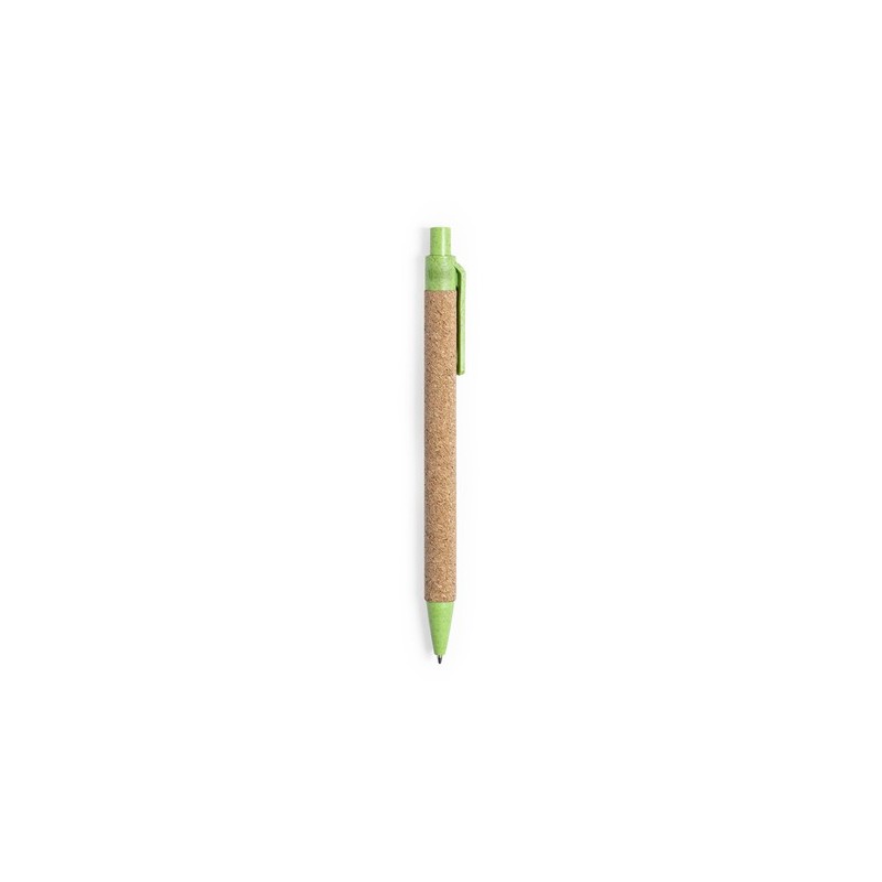 Stylo Éco-responsable Personnalisé pour Cadeau d'Entreprise - Yarden Matières : liège Couleurs : vert marquage couleur éclatante