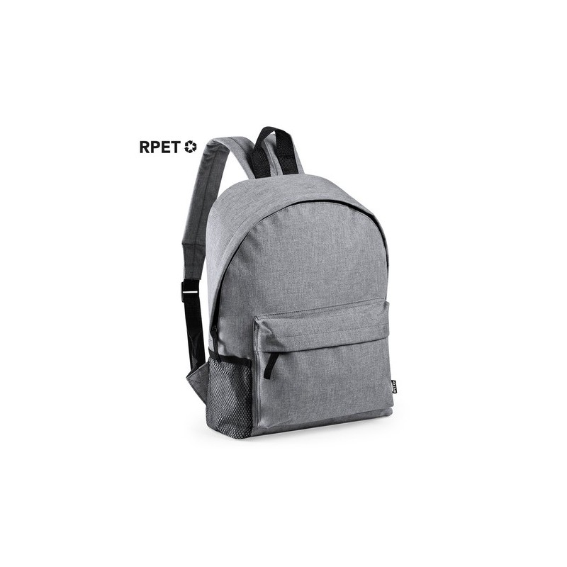 Sac à Dos Éco-responsable et Pratique Personnalisé pas cher - Caldy Couleurs : noir Matières : polyester recyclé personnalisatio