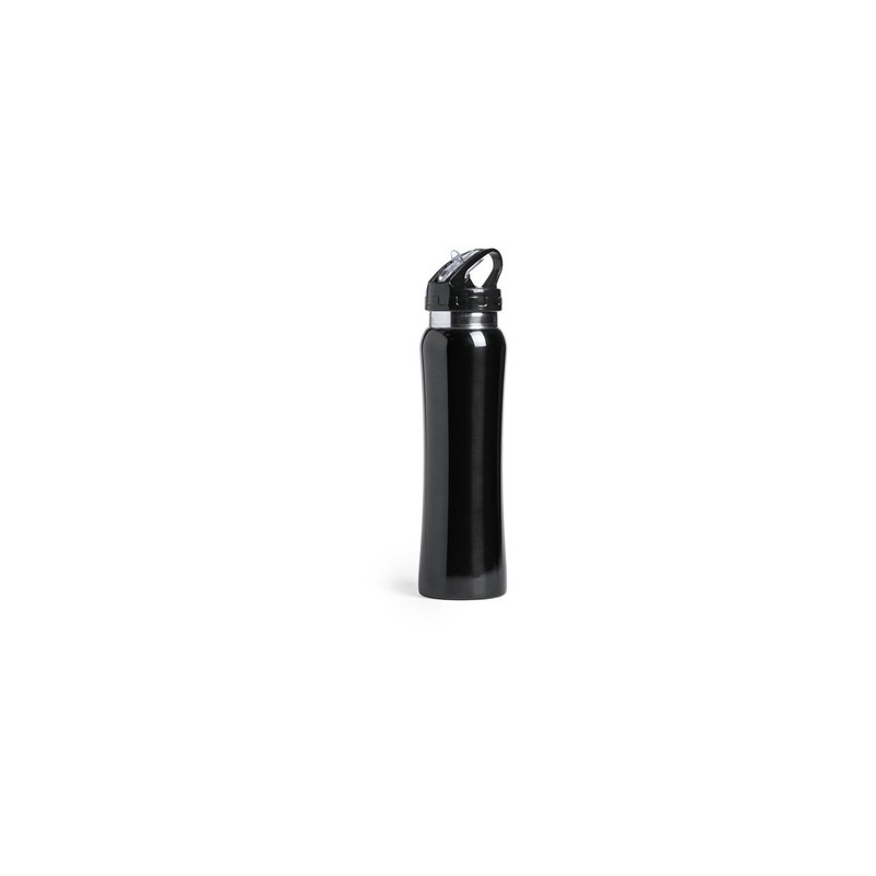 Bidon en acier personnalisé - Smaly Matières : acier inoxydable Couleurs : noir marquage laser ultra précis