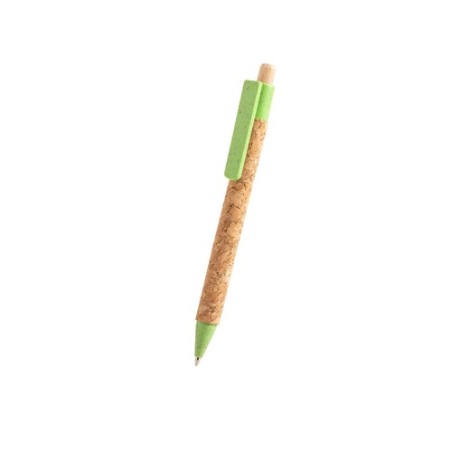 Stylo Éco-responsable Personnalisé Clover Matières : liège Couleurs : naturel impression haute définition