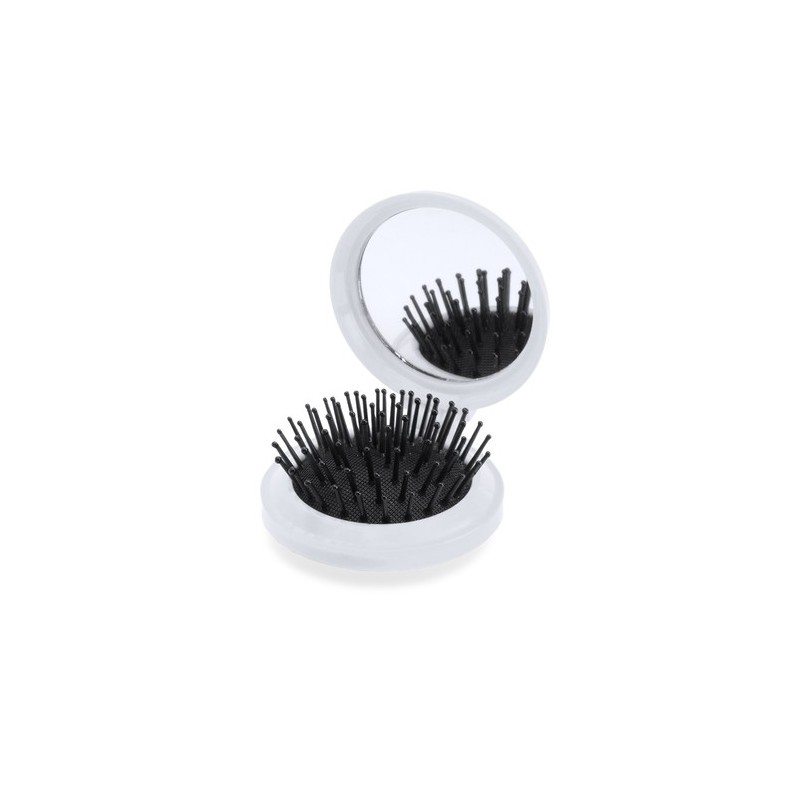 Brosse Personnalisée avec Miroir Éco-responsable - Glance Objets Publicitaires Couleurs : blanc