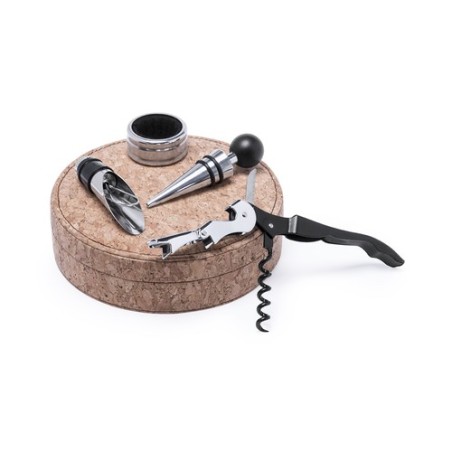 Coffret Accessoires à Vin Élégant et Pratique Bribal Matières : liège