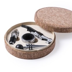 Coffret Accessoires à Vin Élégant et Pratique Bribal Matières : liège cadeau entreprise pas cher