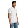 Polo personnalisé homme en polycoton 200g - PRIME MEN Matières : PET Taille textile : 3XL Couleurs : blanc cadeau affaires éléga