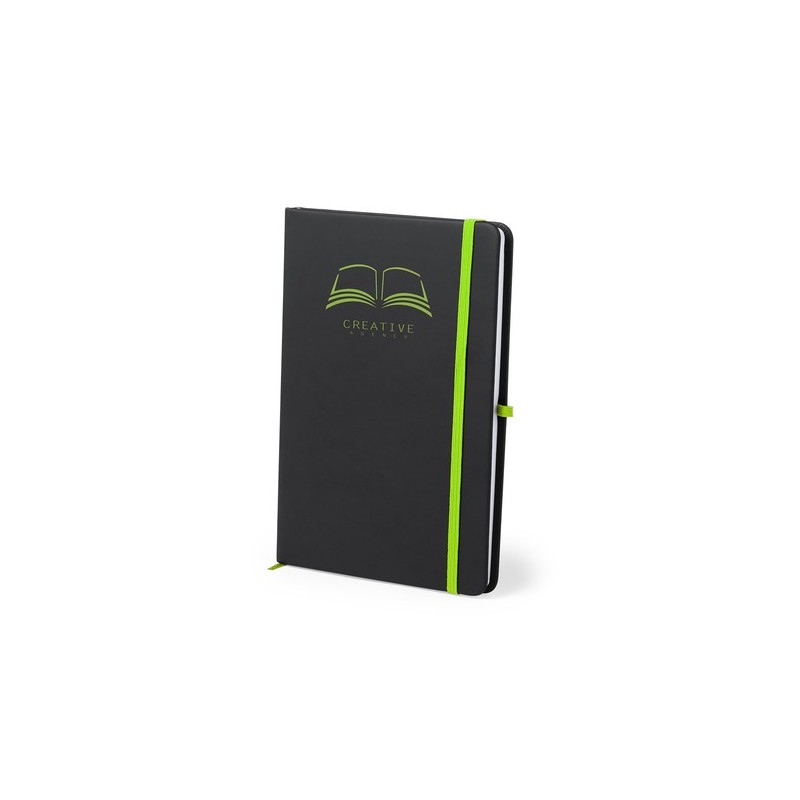 Carnet Personnalisable Éco-responsable Bloc Notes Kefron Matières : PU Couleurs : rouge marquage couleur éclatante
