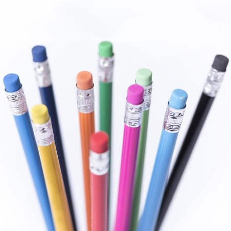 Crayon Personnalisé Publicitaire Melart - Objets Éco-responsables Matières : bois Couleurs : jaune personnalisation rapide en Fr