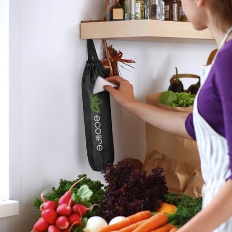 Sac Éco-responsable de Recyclage Personnalisé Doxen - Pratique et Économique Matières : polyester Couleurs : bleu impression log