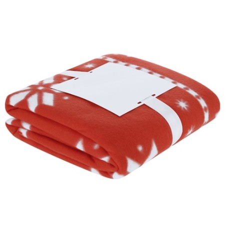 Couverture personnalisée pas cher Yalanny Couleurs : rouge Matières : polyester recyclé cadeau entreprise pas cher