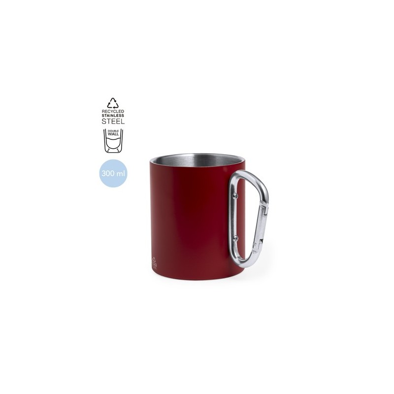 Tasse Personnalisable en Acier Inox Recyclé Lecrer Couleurs : rouge Matières : acier inoxydable recyclé cadeau collaborateur pre