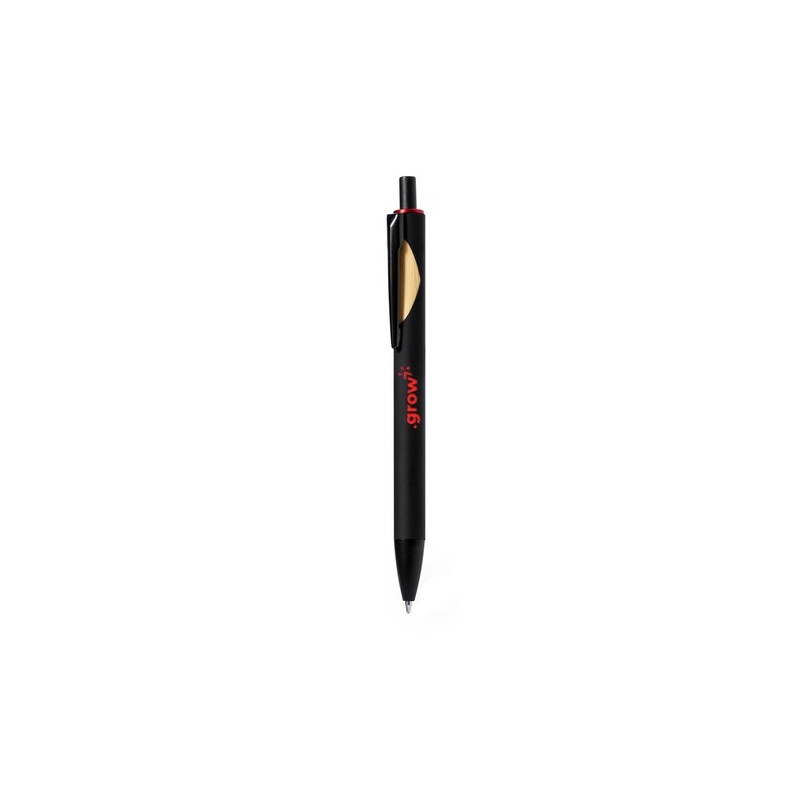 Stylo Publicitaire Personnalisé de 20 cm - Piklam Matières : bambou Couleurs : vert impression logo haute qualité