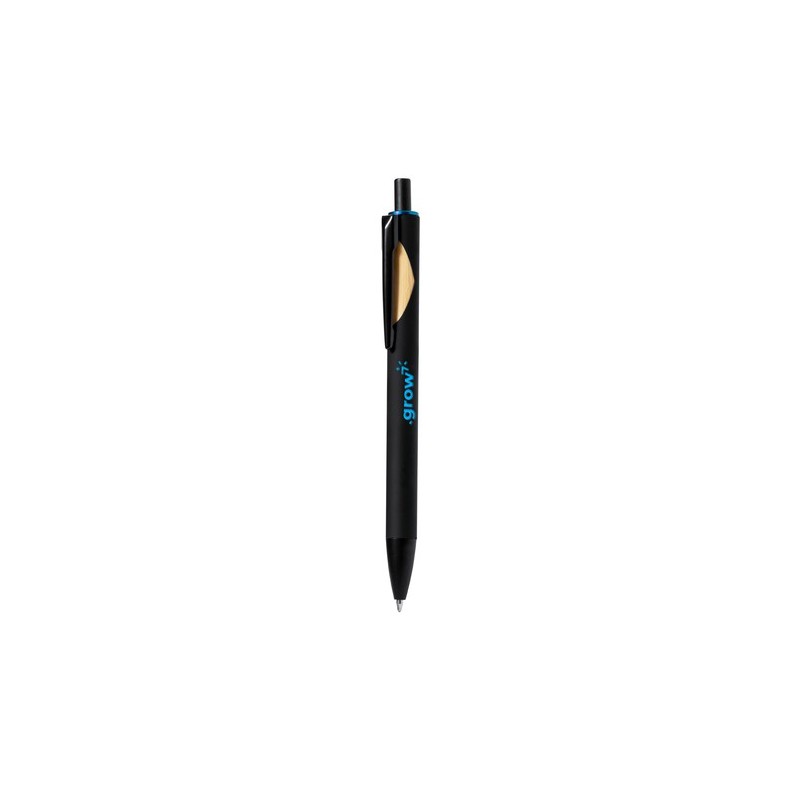 Stylo Publicitaire Personnalisé de 20 cm - Piklam Matières : bambou Couleurs : vert personnalisable avec votre logo