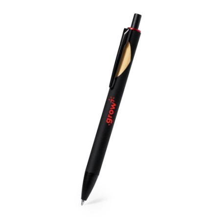 Stylo Publicitaire Personnalisé de 20 cm - Piklam Matières : bambou Couleurs : argenté accessoire événementiel unique