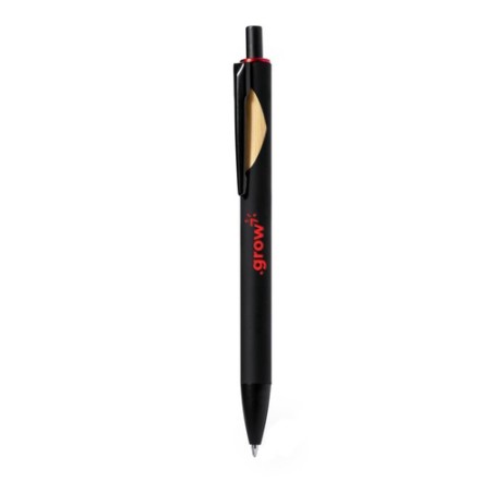 Stylo Publicitaire Personnalisé de 20 cm - Piklam Matières : bambou Couleurs : argenté objet publicitaire robuste