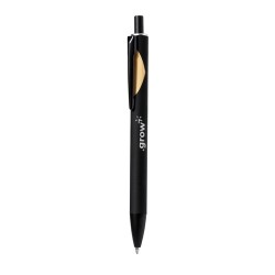 Stylo Publicitaire Personnalisé de 20 cm - Piklam Matières : bambou Couleurs : bleu goodies publicitaire événementiel