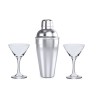 Set d'Accessoires de Bar Cocktail Personnalisés Élégants Cefiro Couleurs : argenté