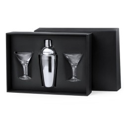 Set d'Accessoires de Bar Cocktail Personnalisés Élégants Cefiro Couleurs : argenté cadeau entreprise pas cher