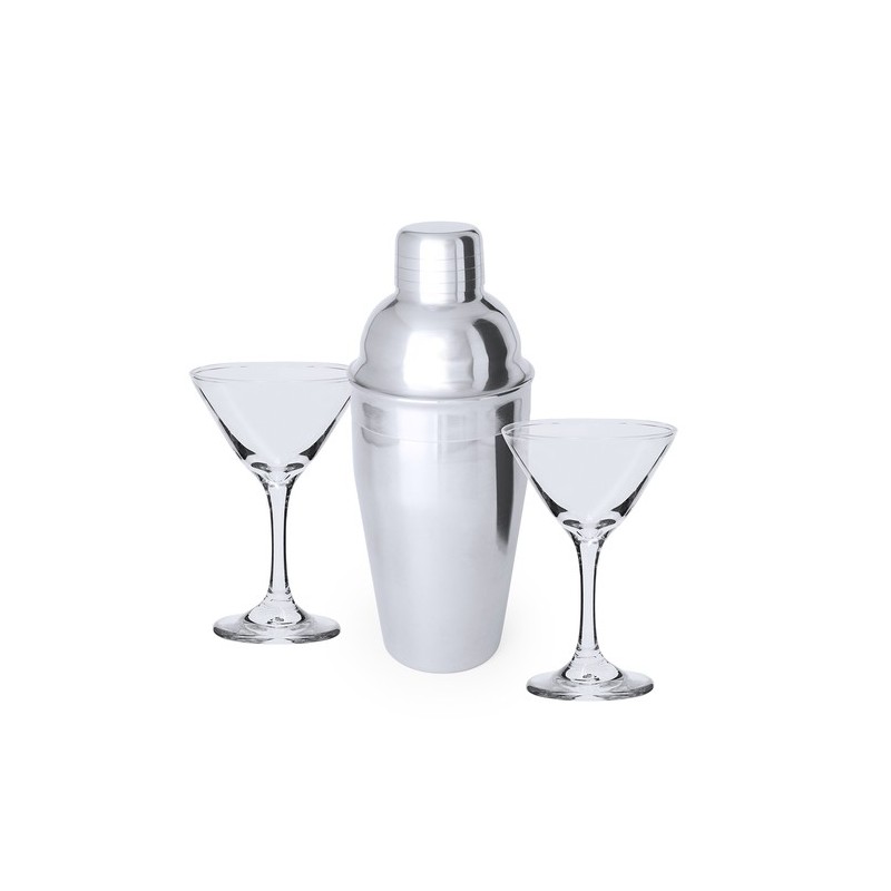 Set d'Accessoires de Bar Cocktail Personnalisés Élégants Cefiro Couleurs : argenté goodies publicitaire événementiel