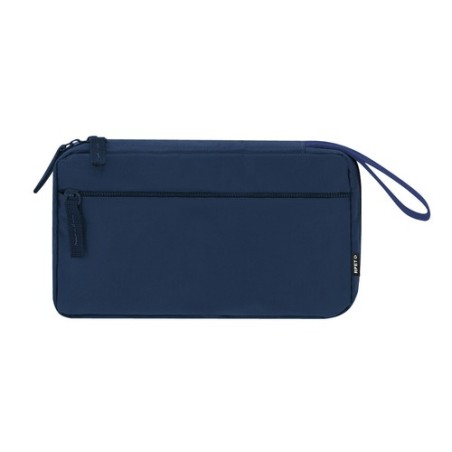 Trousse organisatrice personnalisée pas cher - Saldrick Matières : PET recyclé Couleurs : bleu marine personnalisable avec votre