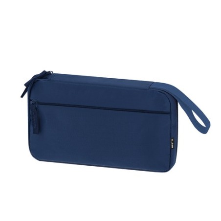 Trousse organisatrice personnalisée pas cher - Saldrick Matières : PET recyclé Couleurs : bleu marine cadeau client original