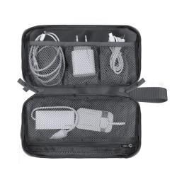Trousse organisatrice personnalisée pas cher - Saldrick Matières : PET recyclé Couleurs : gris personnalisation rapide en France