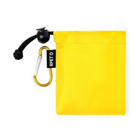 Poncho Éco-responsable Imperméable Personnalisé pas cher - Claytop Matières : polyéthylène (PE) Couleurs : jaune impression haut