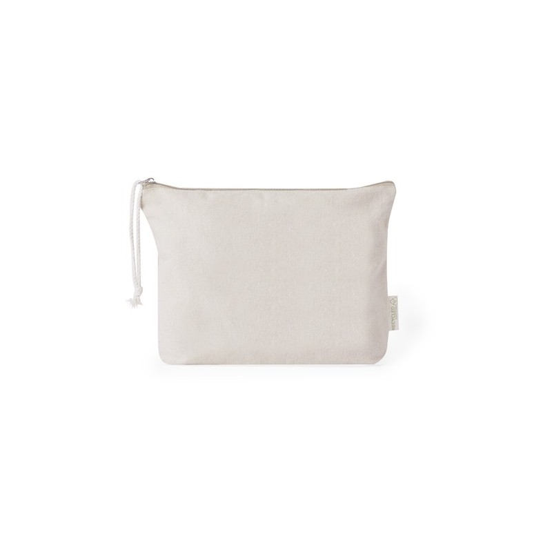 Trousse Éco-responsable Personnalisable Theris Matières : coton recyclé Couleurs : naturel