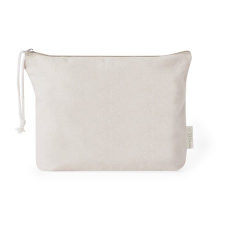 Trousse Éco-responsable Personnalisable Theris Matières : coton recyclé Couleurs : naturel