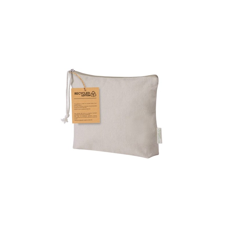 Trousse Éco-responsable Personnalisable Theris Matières : coton recyclé Couleurs : naturel cadeau entreprise pas cher