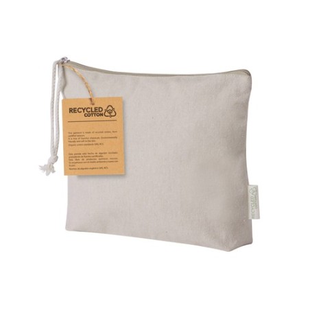 Trousse Éco-responsable Personnalisable Theris Matières : coton recyclé Couleurs : naturel cadeau entreprise pas cher