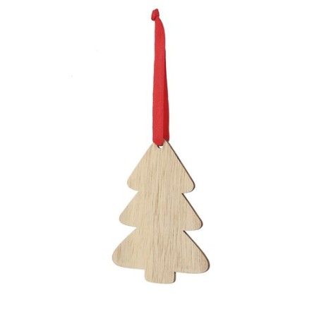 Ornement de Noël personnalisé et pas cher Clixar Matières : bois personnalisable avec votre logo