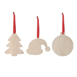 Ornement de Noël personnalisé et pas cher Clixar Matières : bois cadeau entreprise pas cher