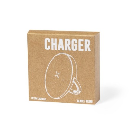 Chargeur Sans Fil Personnalisable 15W Éco-responsable Bellmer Matières : aluminium Couleurs : blanc objet publicitaire robuste