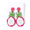 Boucles d'Oreille Personnalisées Colorées et Uniques Kely pas cher Matières : acrylique Couleurs : pastèque cadeau collaborateur