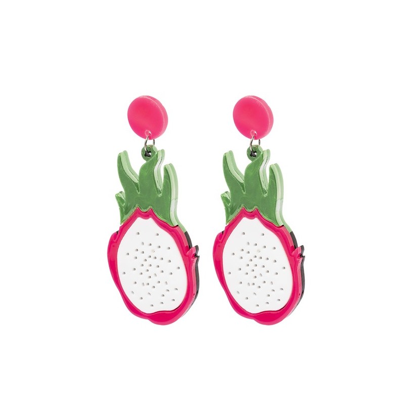 Boucles d'Oreille Personnalisées Colorées et Uniques Kely pas cher Matières : acrylique Couleurs : rose goodies publicitaire évé