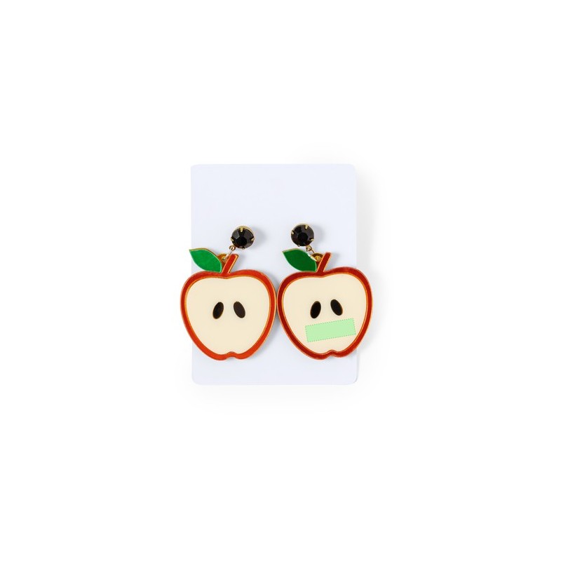 Boucles d'Oreille Personnalisées Colorées et Uniques Kely pas cher Matières : acrylique Couleurs : fraise goodies entreprise des