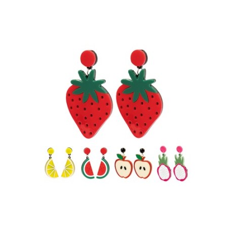 Boucles d'Oreille Personnalisées Colorées et Uniques Kely pas cher Matières : acrylique Couleurs : vert pomme marquage laser ult